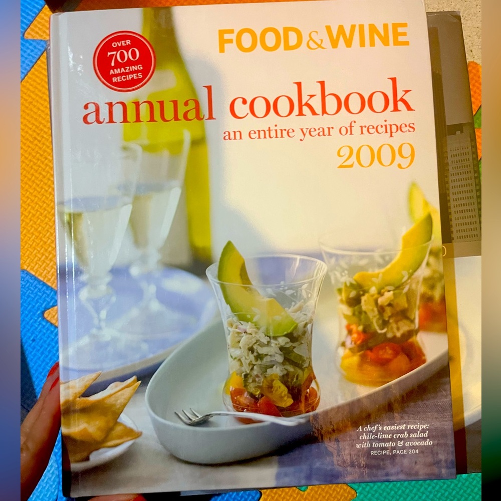 Food and wine cook book for 2009